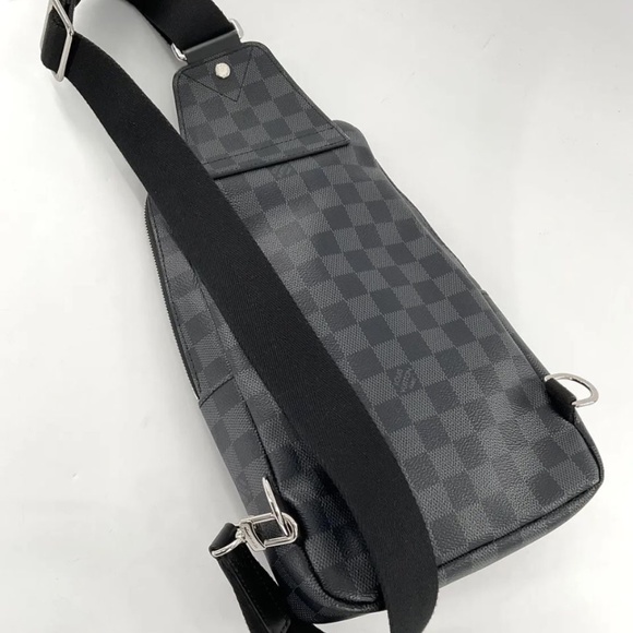 LOUIS VUITTON Avenue Sling Bag N41719 Damier Graphite Backpack Authentic - Picture 9 of 10